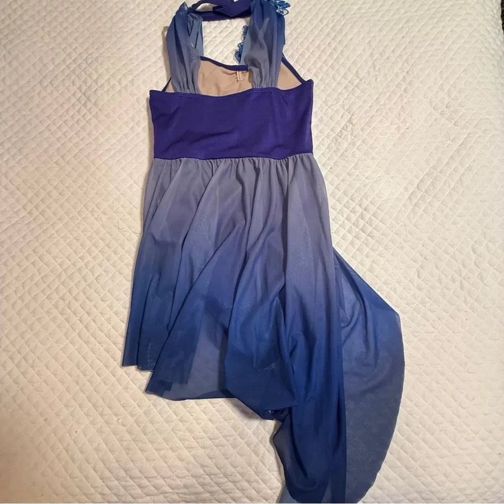 Weissman Blue Ombre Kids One Piece Dance Costume Leotard